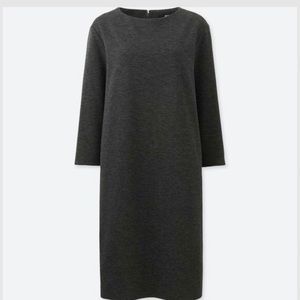 Uniqlo Ponte 3/4 Sleeve Shift Dress w pockets